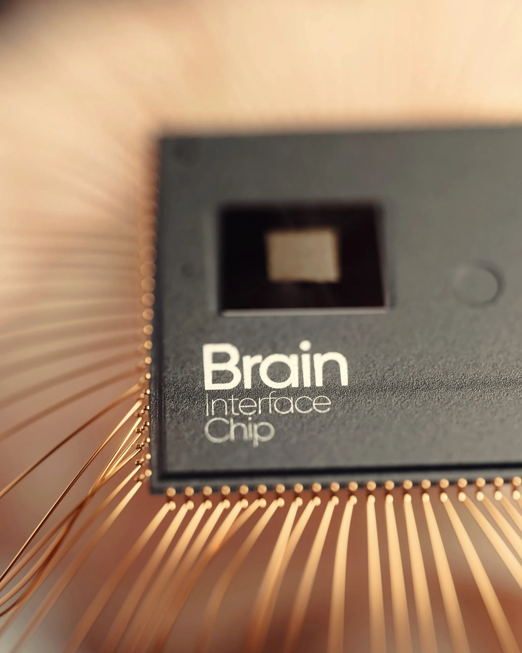 Detail/Makro: Chip, Leiterbahn, präzises Maschinenteil.